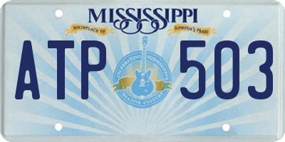 MS license plate ATP503