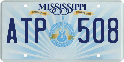 MS license plate ATP508
