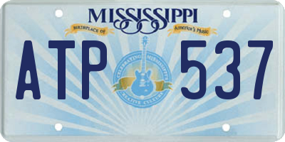 MS license plate ATP537