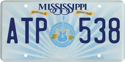 MS license plate ATP538