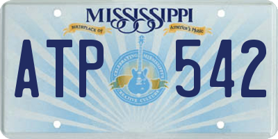 MS license plate ATP542