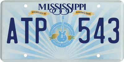 MS license plate ATP543