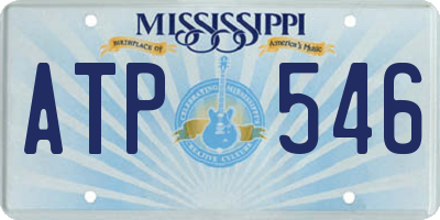 MS license plate ATP546