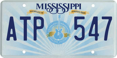 MS license plate ATP547