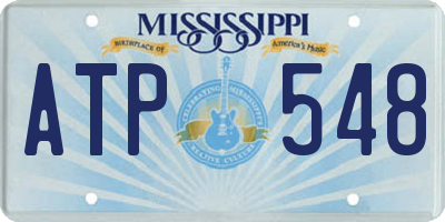 MS license plate ATP548