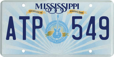 MS license plate ATP549