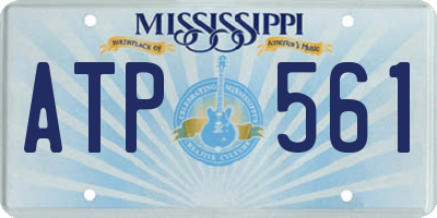 MS license plate ATP561