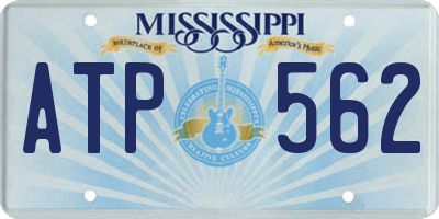 MS license plate ATP562