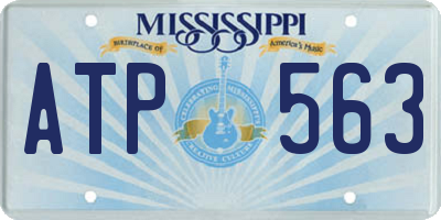 MS license plate ATP563