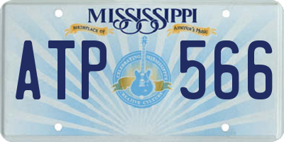 MS license plate ATP566