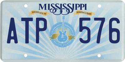 MS license plate ATP576