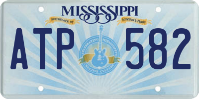 MS license plate ATP582