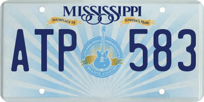 MS license plate ATP583
