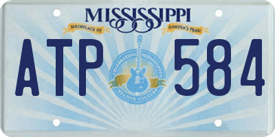 MS license plate ATP584