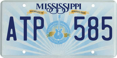 MS license plate ATP585