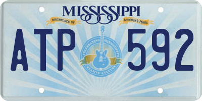 MS license plate ATP592