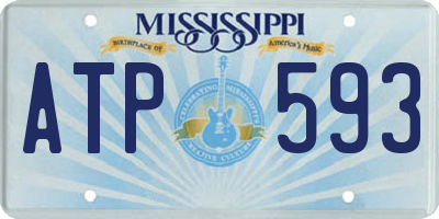 MS license plate ATP593