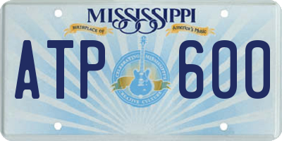 MS license plate ATP600
