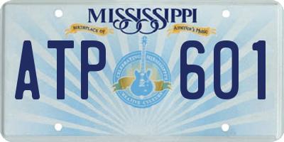 MS license plate ATP601
