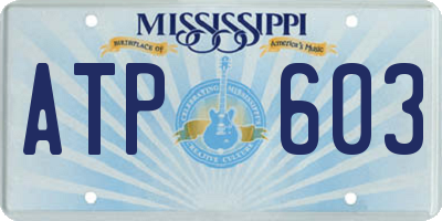 MS license plate ATP603