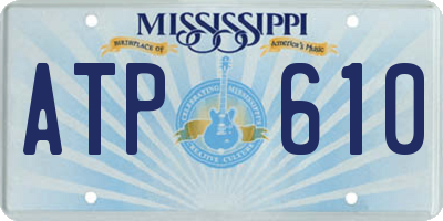 MS license plate ATP610