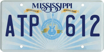 MS license plate ATP612