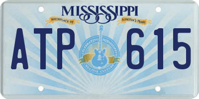 MS license plate ATP615