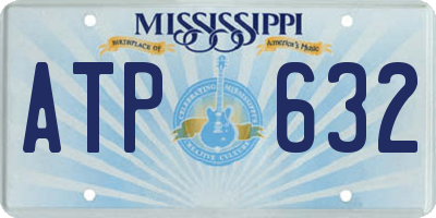 MS license plate ATP632