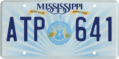 MS license plate ATP641