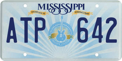 MS license plate ATP642