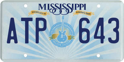 MS license plate ATP643