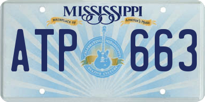 MS license plate ATP663