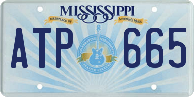 MS license plate ATP665