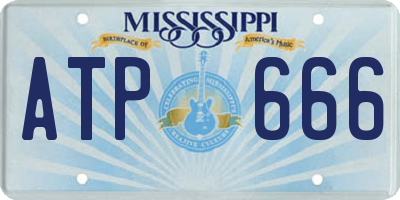 MS license plate ATP666