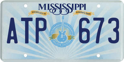 MS license plate ATP673