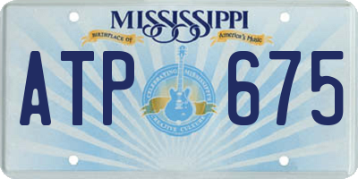 MS license plate ATP675