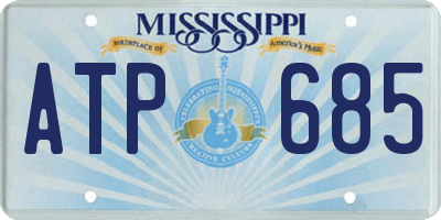 MS license plate ATP685