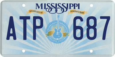 MS license plate ATP687