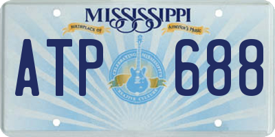 MS license plate ATP688