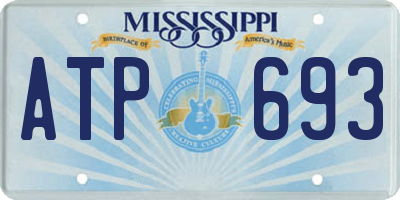 MS license plate ATP693