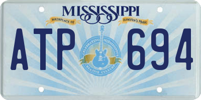 MS license plate ATP694