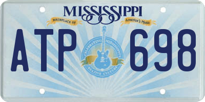 MS license plate ATP698