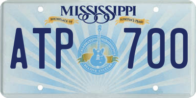 MS license plate ATP700