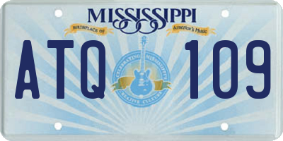 MS license plate ATQ109