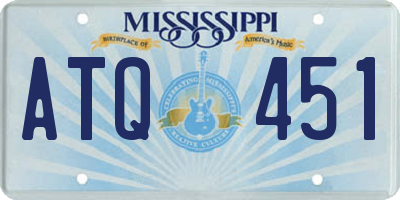 MS license plate ATQ451