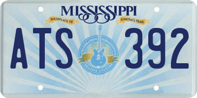 MS license plate ATS392