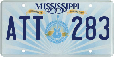 MS license plate ATT283