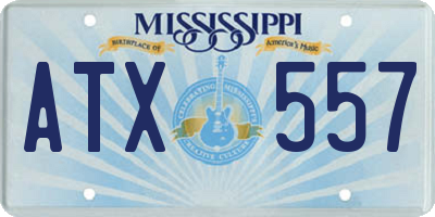 MS license plate ATX557
