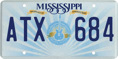 MS license plate ATX684