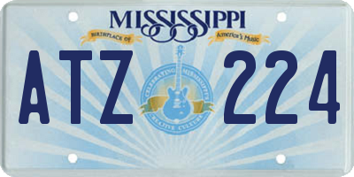 MS license plate ATZ224